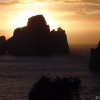 coucher de soleil derrière le Pan di Zucherro