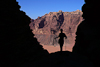 Le secteur de Abu Ainah vu depuis le grand Siq dans l'escaade de Hiker's road.
