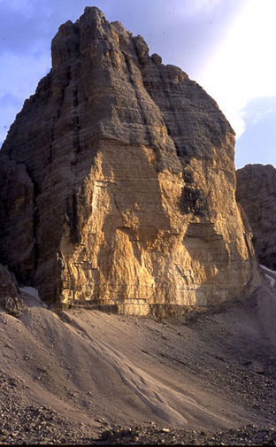 escalade-stage-Dolomites-face N-Voie cassin