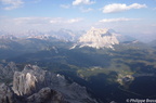 Le Pelmo depuis les crêtes 